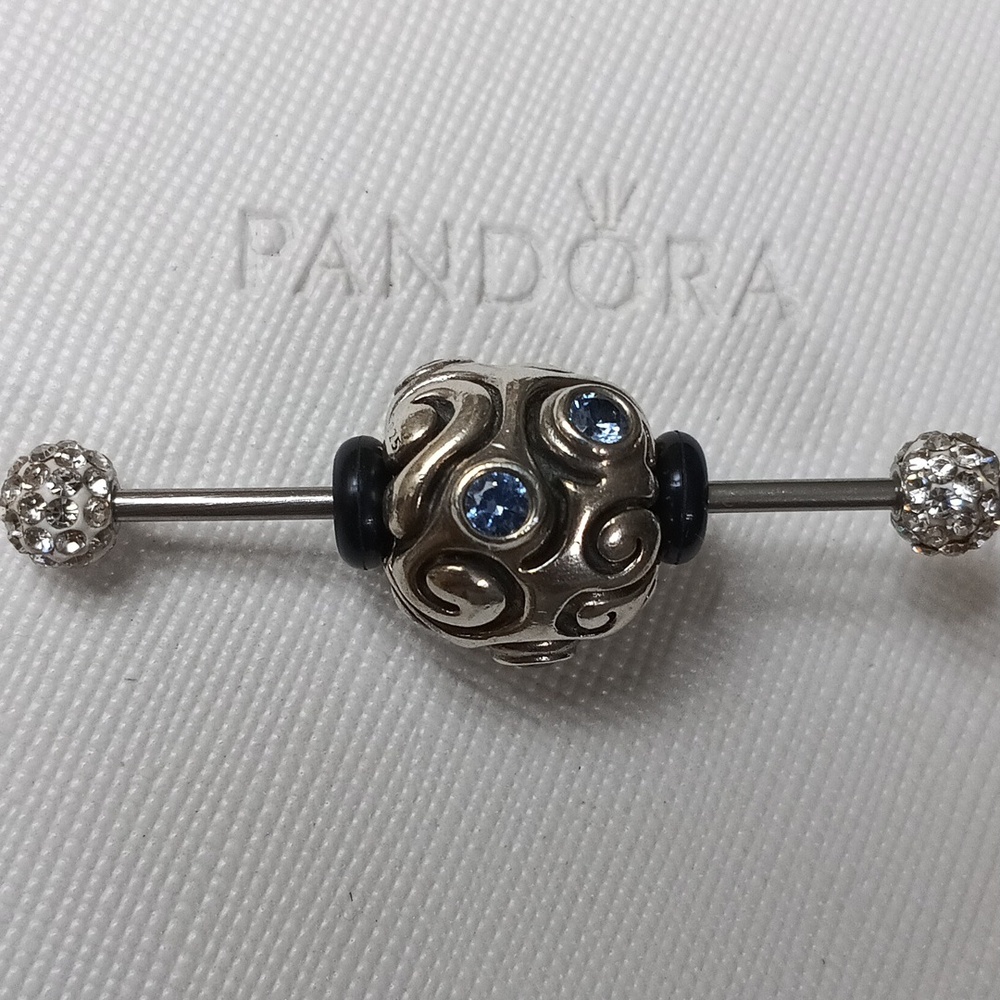 Pandora XL Vintage Silver Blue Indigo CZ Daydream Charm (2 Listed Separately)